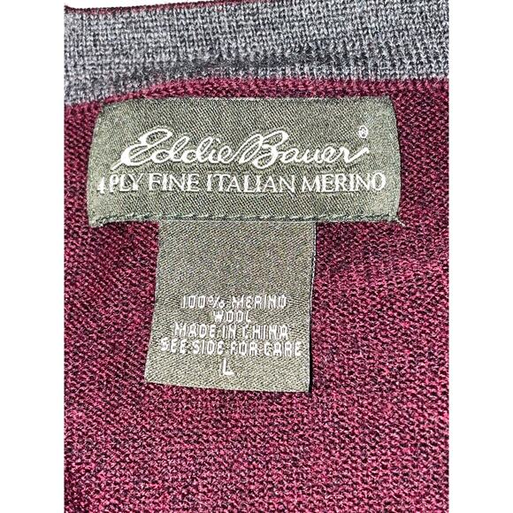 Eddie‎ Bauer 4-Ply Fine Italian Merino Wool Sweater - Size L - Picture 4 of 11